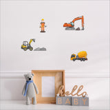 Wall Art - Pop Out Construction Digger Set