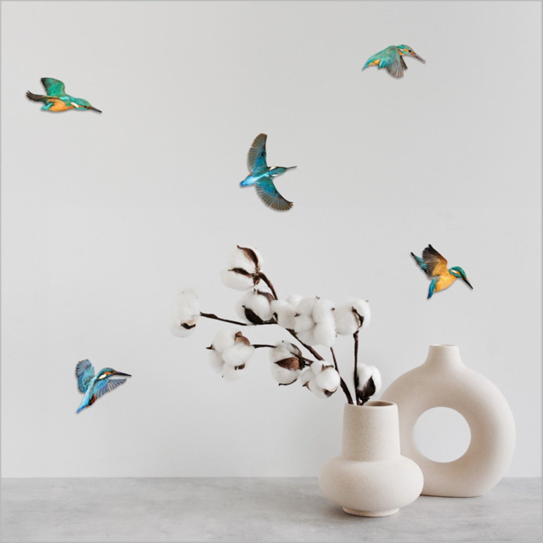 Wall Art - Pop Out Kingfisher Set