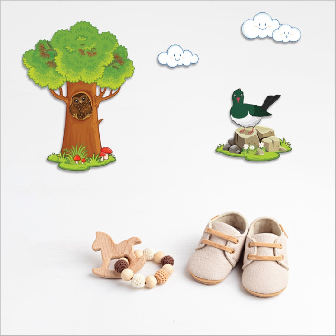 Wall Art - Pop Out Kereru + Ruru Set