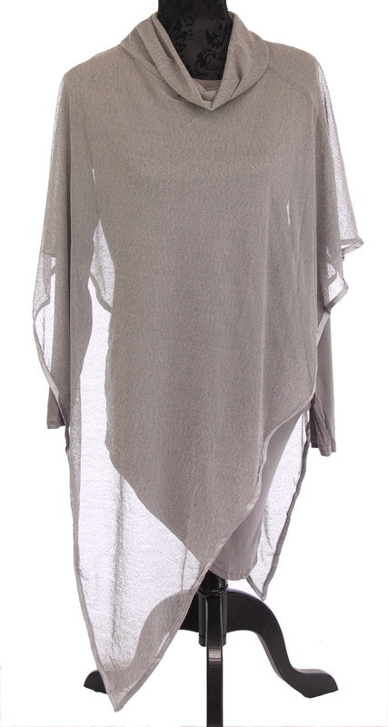 Poncho Top  - Layer   - Grey