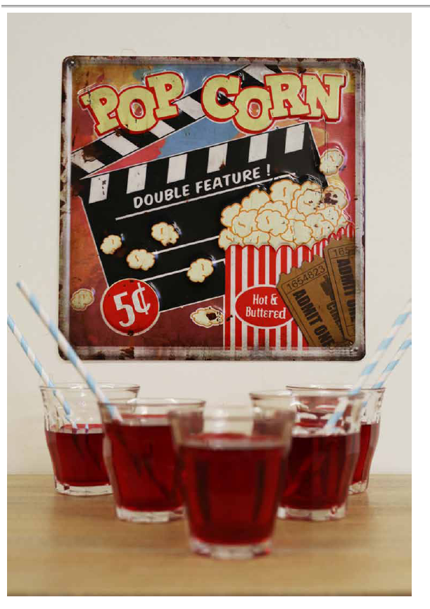 Wall Art / Plaque - Pop Corn - Metal