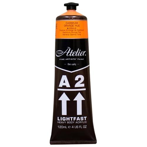 A2 Lightfast Heavybody Acrylic 120ml Cadmium Orange Hue