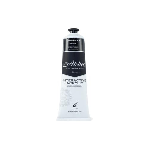 Atelier Acrylic Interactive Paints 80ml Carbon Black