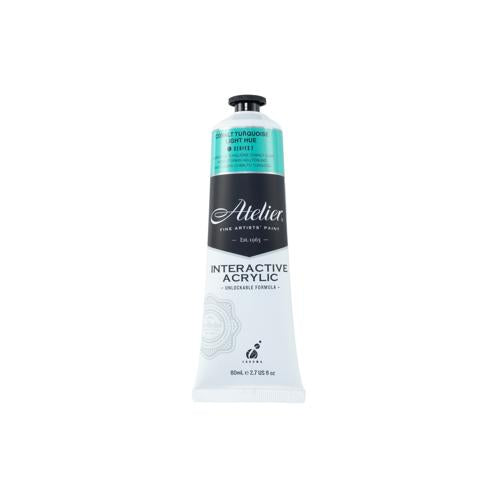 Atelier Acrylic Interactive Paints 80ml Cobalt Turquoise Light Hue