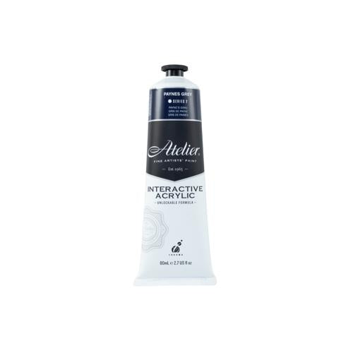 Atelier Acrylic Interactive Paints 80ml Paynes Grey