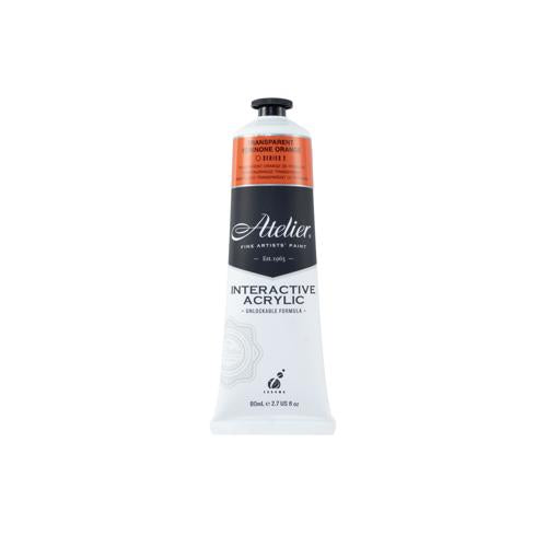 Atelier Acrylic Interactive Paints 80ml Transparent Perinone Orange