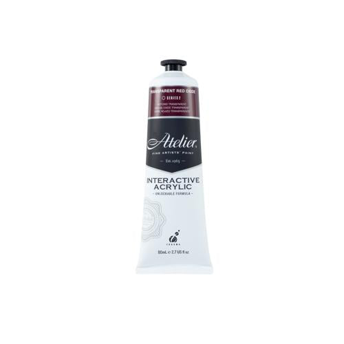 Atelier Acrylic Interactive Paints 80ml Transparent Red Oxide