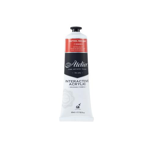 Atelier Acrylic Interactive Paints 80ml Napthol Red Light
