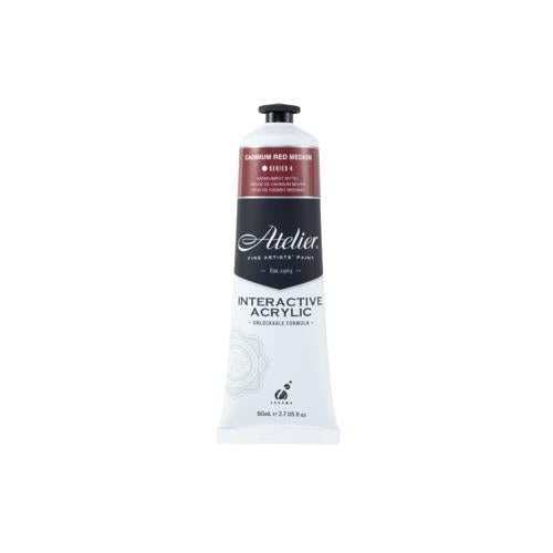 Atelier Acrylic Interactive Paints 80ml Cadmium Red Medium