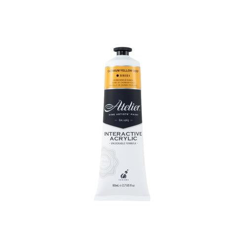 Atelier Acrylic Interactive Paints 80ml Cadmium Yellow Deep