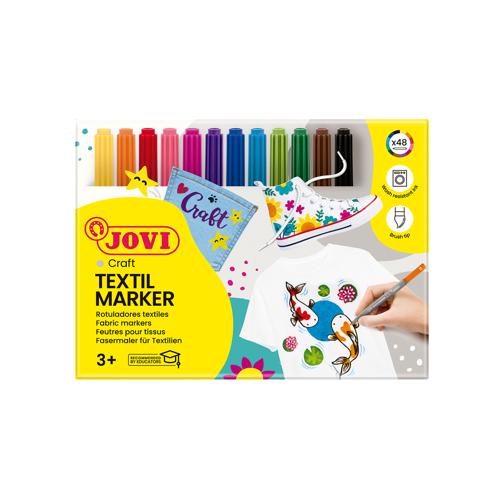 Jovi Textile Pen Class Pack 48 Pieces