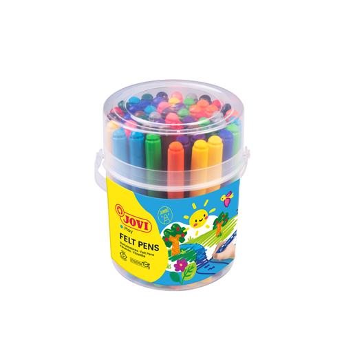 Jovi Washable Maxi Felt-Tip Pen Jar 48 Pack