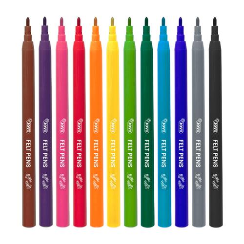 Jovi Washable Felt-Tip Pen Fine 12 Pack