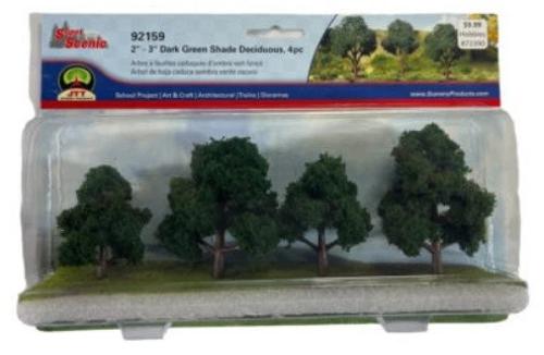 Hobby Model Scenery - Dark Green Deciduous 2- 3" (4)