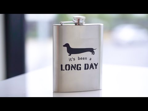 Metal Flask - Dachshund (13.5cm)