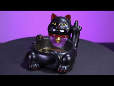 Ashtray - Rude Lucky Kitty (15cm)