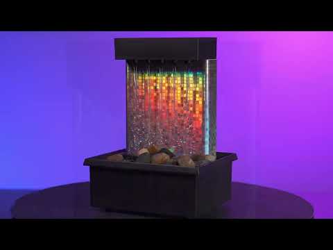 LED Disco Back Drop Water Feature Fountain (Set of 2)
