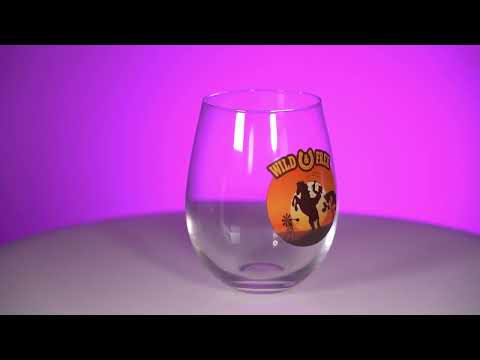 Stemless Wine Glass - Wild and Free (13cm)