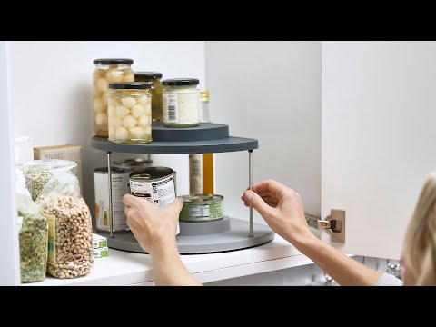 Joseph Joseph - CupboardStore 2-tier Rotating Organiser - Grey