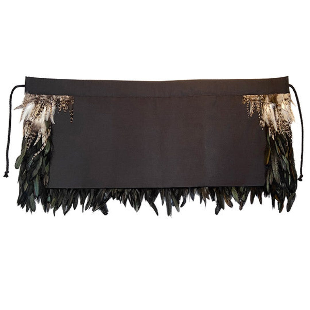 Cape - Half Korowai Black (123 x 40.3cm)