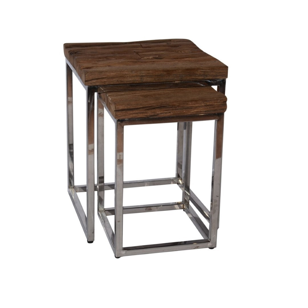 Nest Side Table - Reclaimed Teak (Set Of 2)