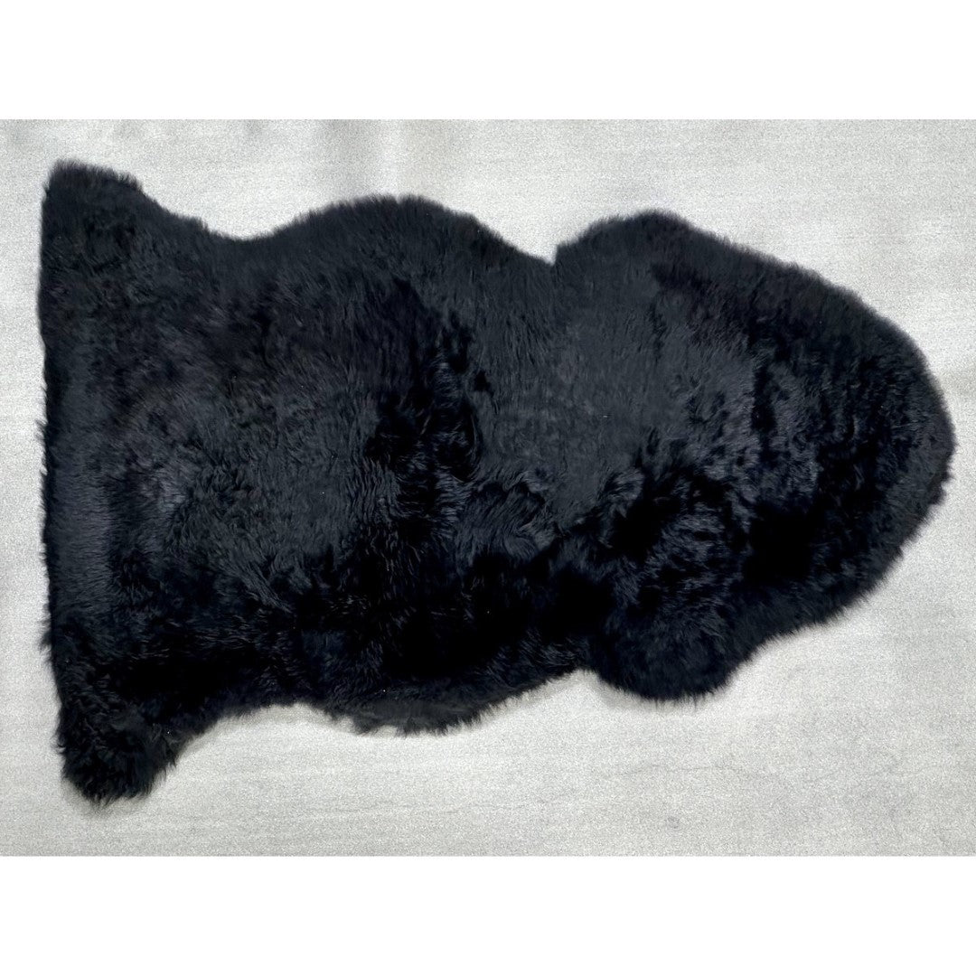 Kaikoura Long Wool Single Nz Sheepskin - Black (60 X 90cm)
