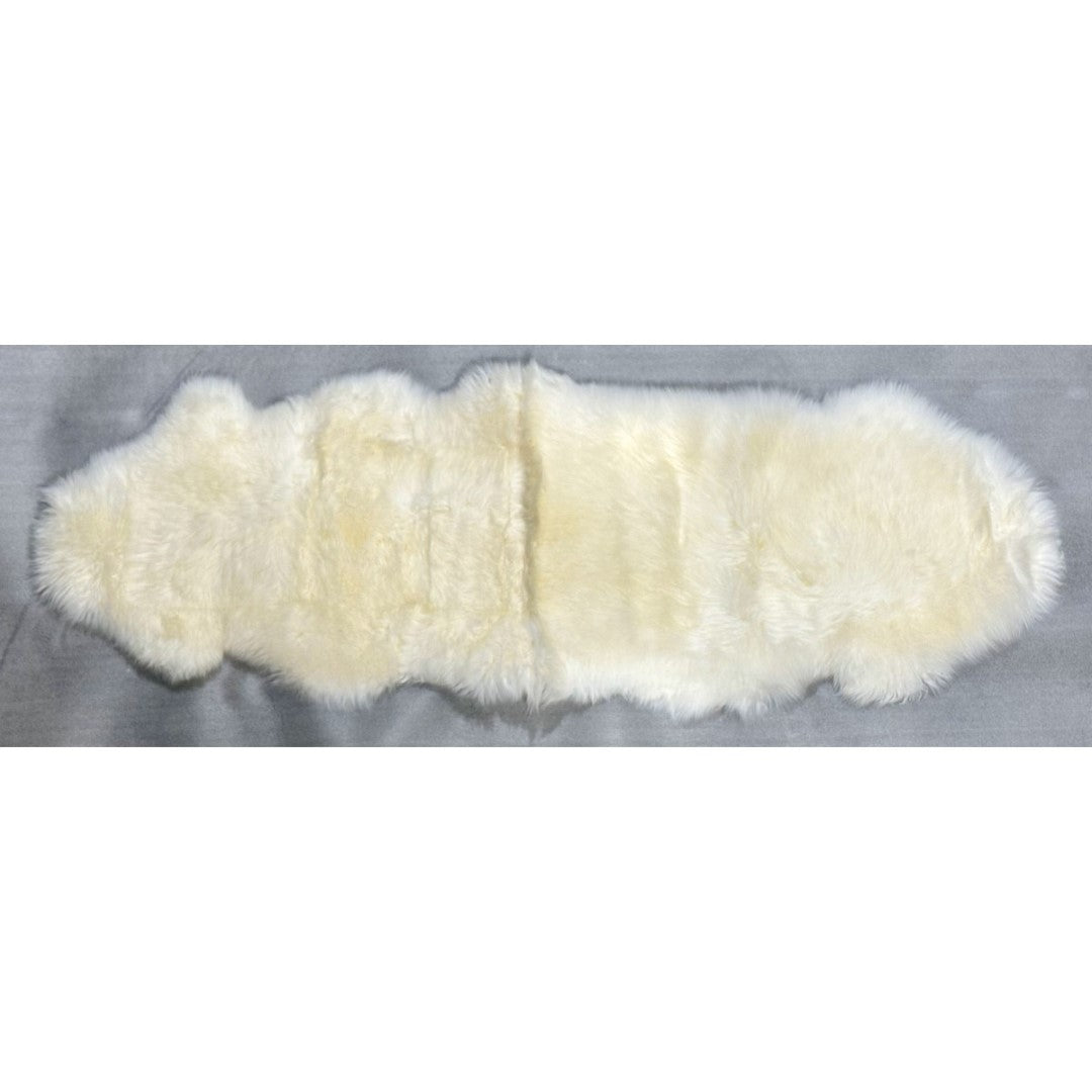 Kaikoura Long Wool Double Nz Sheepskin - Ivory (60cm X 1.8m)