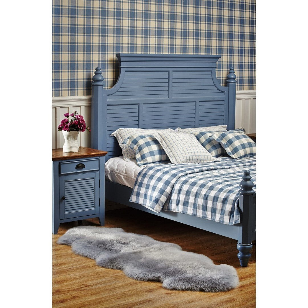 Kaikoura Long Wool Double Nz Sheepskin - Grey (60cm X 1.8m)