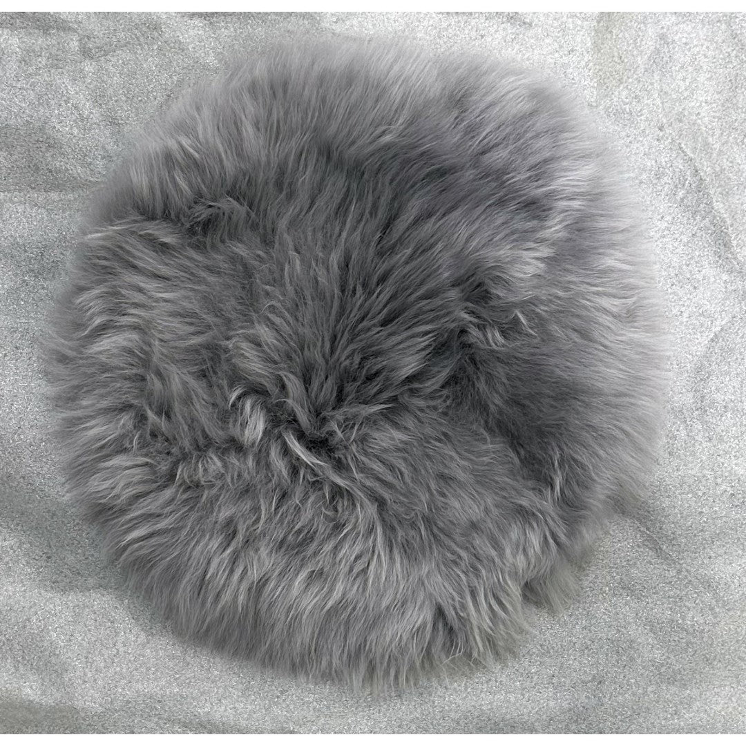 Kaikoura Long Wool Seat Pad - Grey (34 X 34cm)