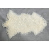 Tibetan Long Wool Single Sheepskin - Natural White (60 X 90cm)