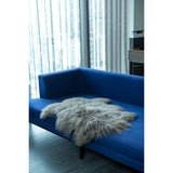 Tibetan Long Wool Single Sheepskin - Grey (60 X 90cm)