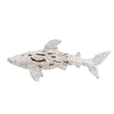 Ornament - White Coral Look Shark (49.5 X 19.5 X 18.5cm)