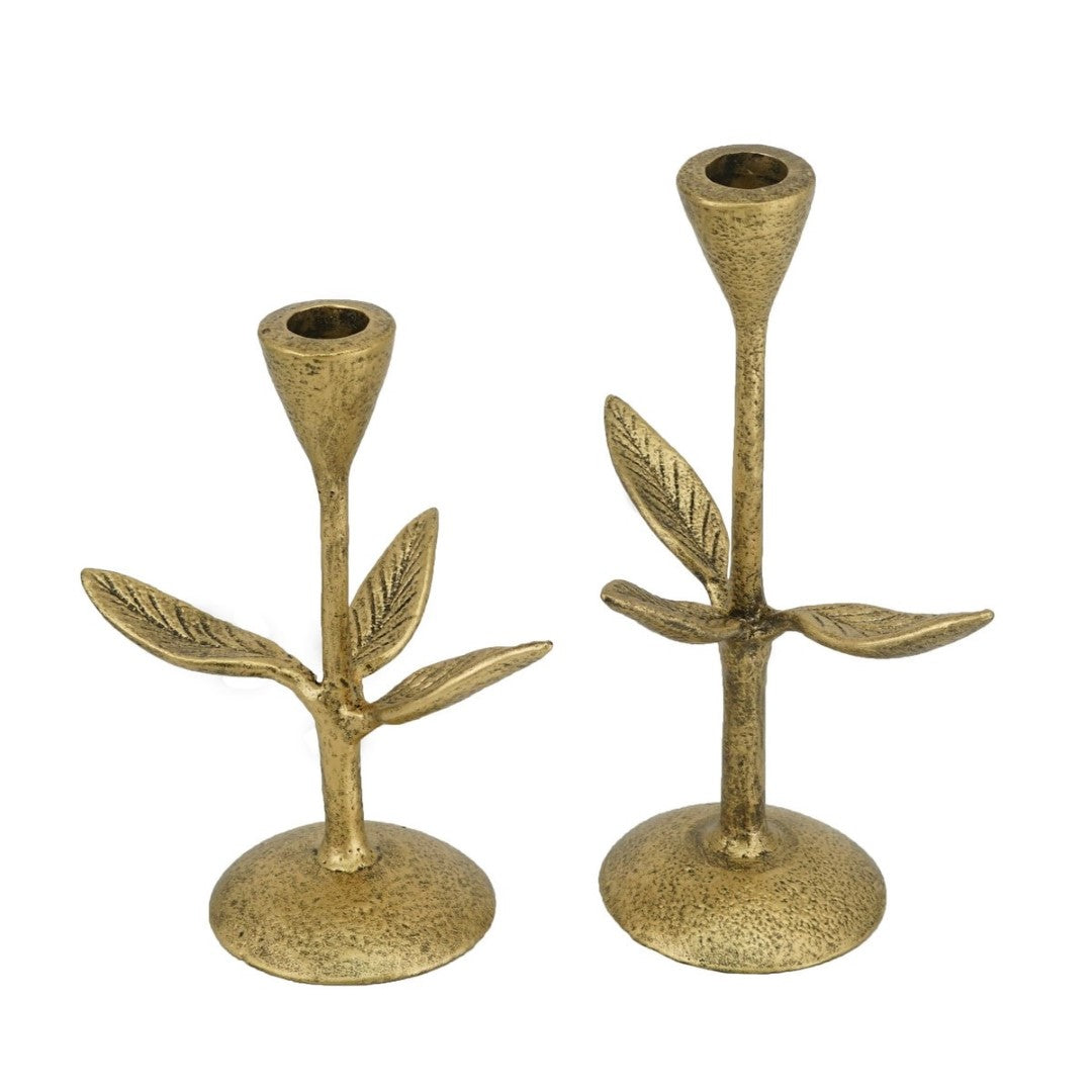 Candle Holder - Set Of 2 (7x9"/7x7")