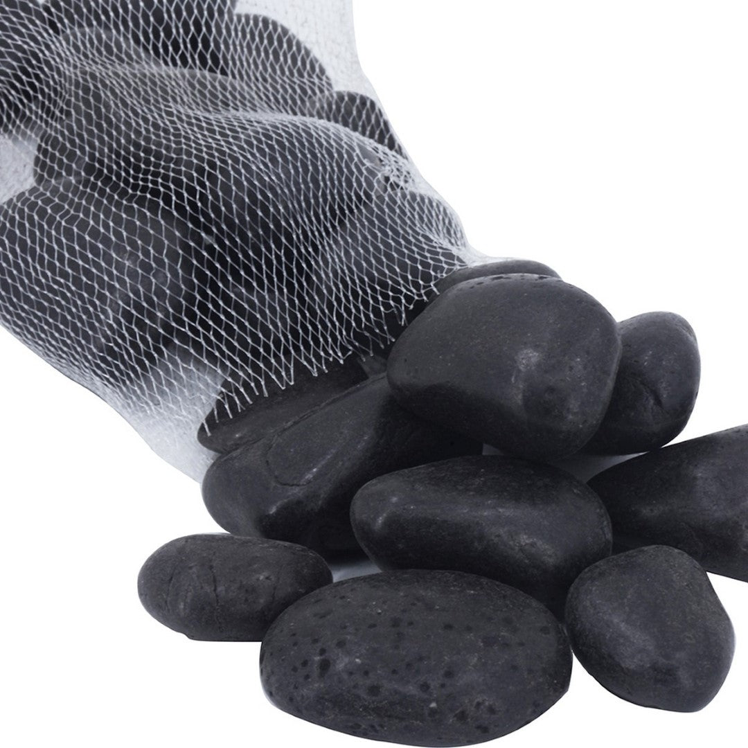 Polished Pebbles - 1.2-2inch Black (5lbs)