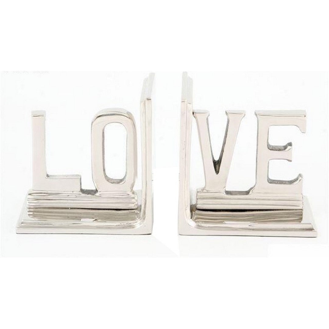 Bookends - Aluminium Love (13 X 9 X 13cm)