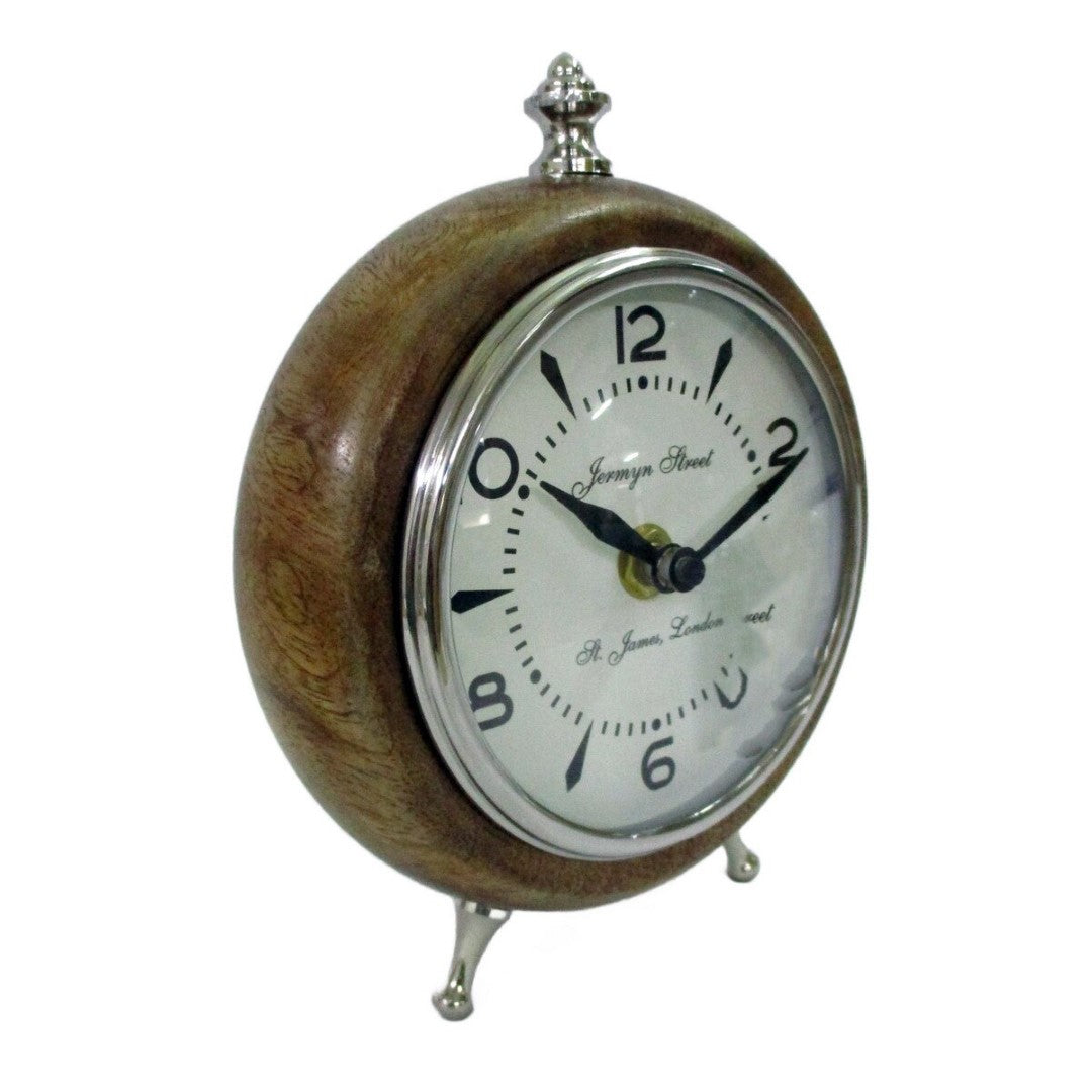 Wood Clock (13.5 X 5 X 16.5cm)