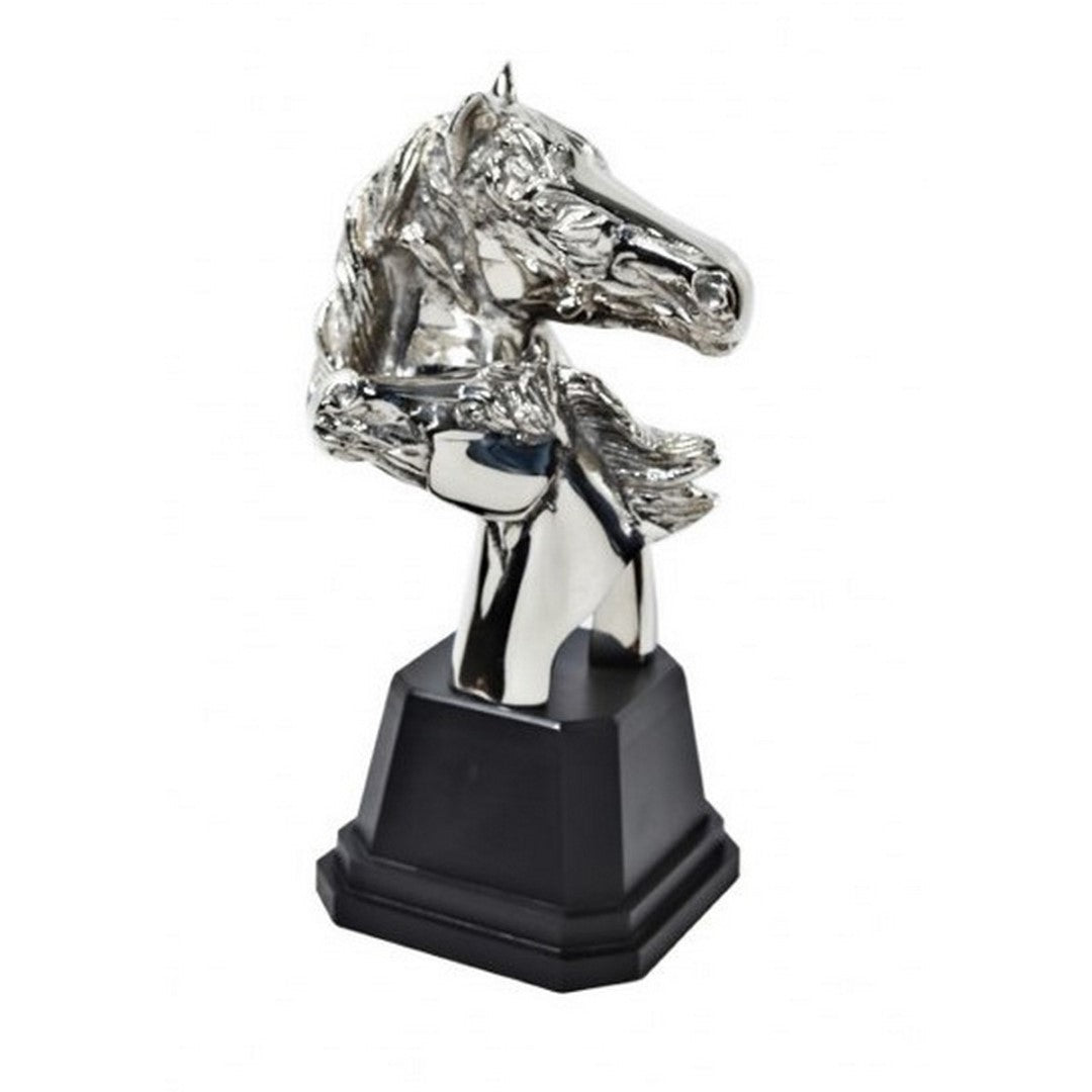 Ornament - Aluminium Horse Heads (15 X 12.5 X 29cm)