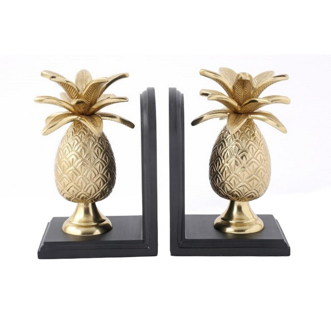 Bookends - Aluminium / Brass Pineapple (13.5 X 10.5 X 19.5cm)