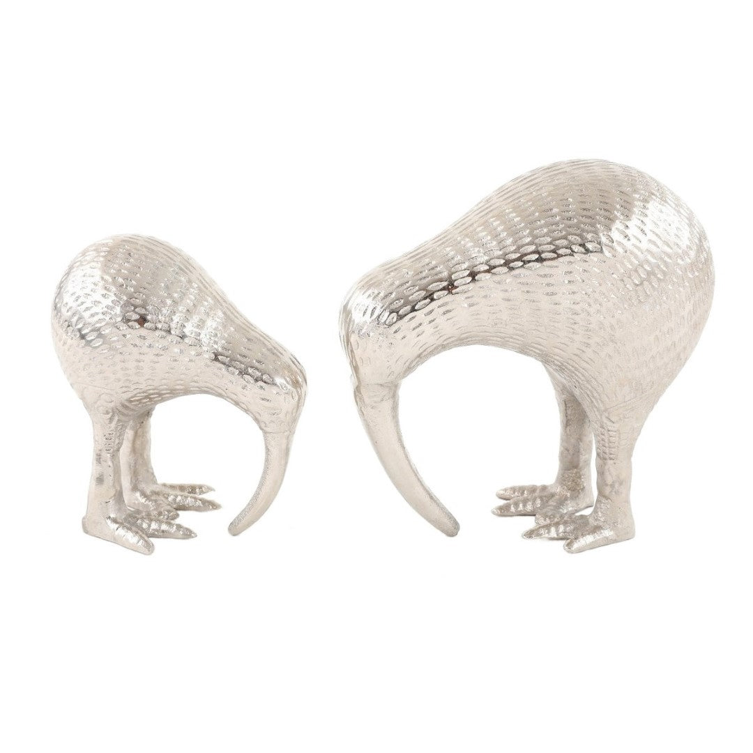Ornament - Aluminium Kiwi Pair (15 X 7.5 X 14.5cm)