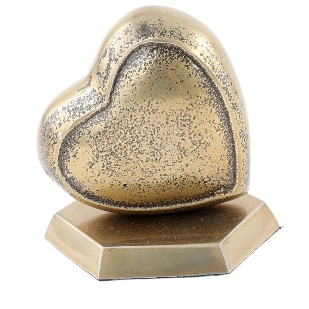 Ornament - Aluminium / Brass Heart (8.5 X 7.5 X 8.5cm)