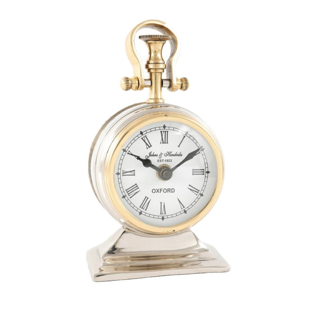 Table Clock - Aluminium (10 X 6 X 17cm)