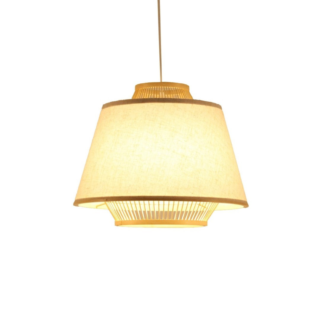 Bamboo & Linen Pendant (40 X 40 X 32.5cm)