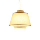 Bamboo & Linen Pendant (40 X 40 X 32.5cm)