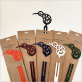 Plant Stake - Koru Kiwi Freestanding Art (Black Matt Acrylic)