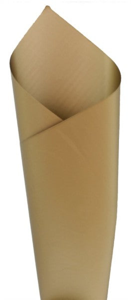 Waterproof floral wrap sheets in gold, 100 durable plastic sheets, perfect for elegant bouquet and gift wrapping.