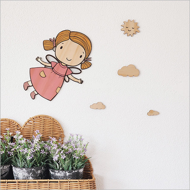 Pine Wall Art - Fairy Girl (25cm)