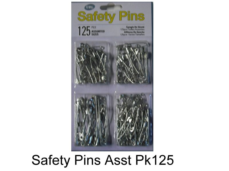 Safety Pins - 125pc Set (4 Sets)