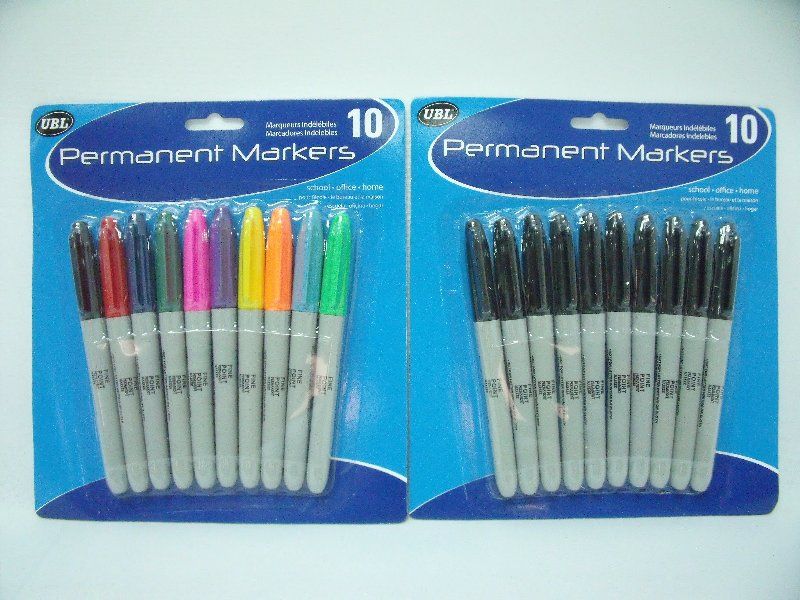 Permanent Markers - Black / Mixed (Set Of 2)