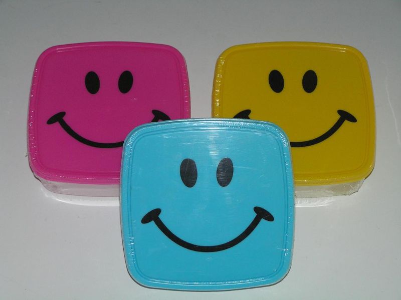 Lunch Box With Smiley Face (Set Of 6 Assorted)