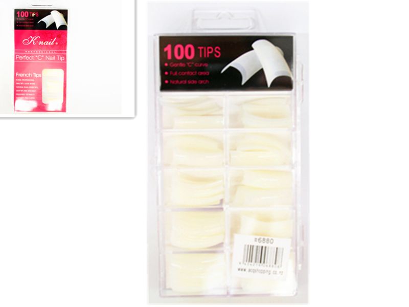 Plain Fake Nails - 100pc #2 (Flat Top)